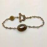 Oval Smoky Quartz with Labradorite Bracelet
